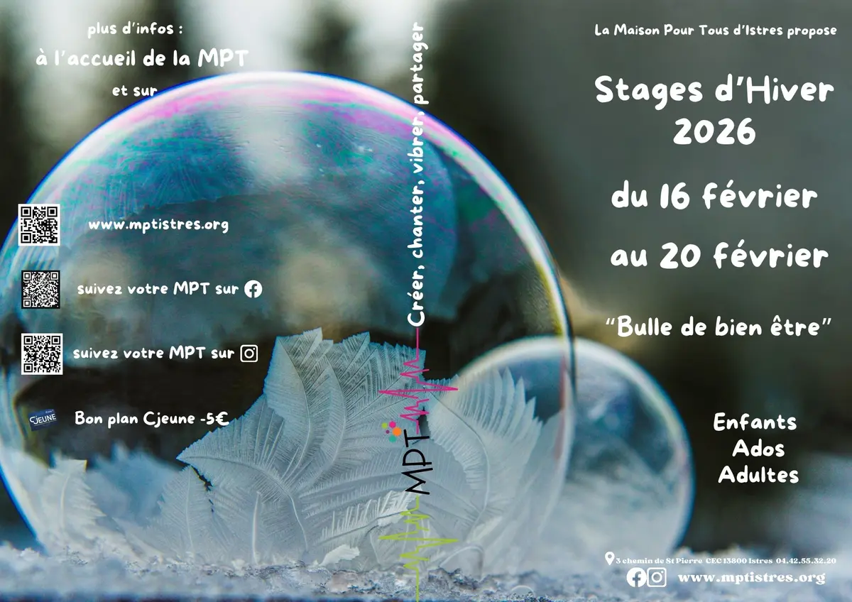 Stage Bulles de bien-être d'hiver de la Maison pour tous