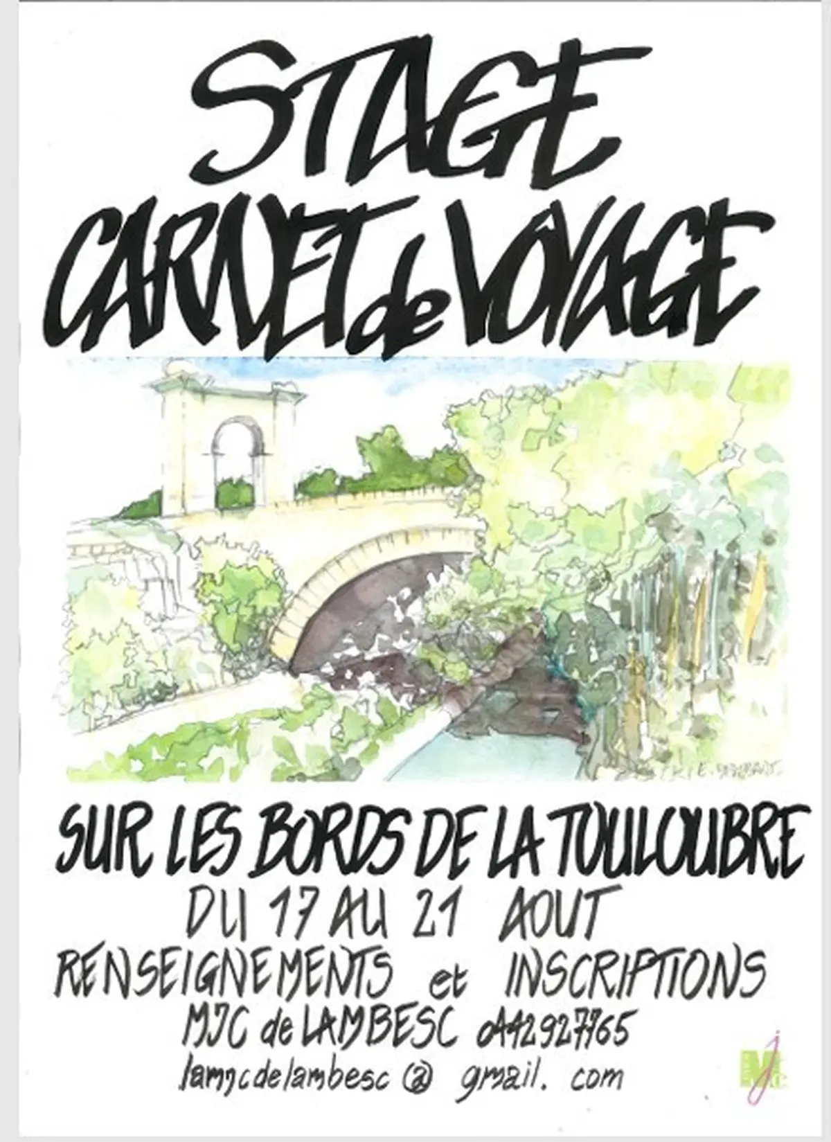Stage Carnet de voyage Sur les bords de la Touloubre