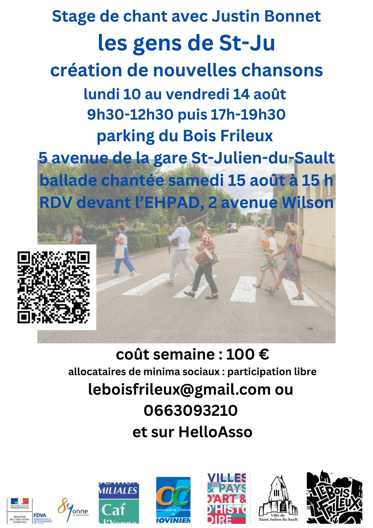 Stage Chants sur les Gens de St-Ju