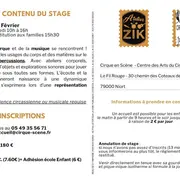 Stage cirque - percus avec cirque en scène à Niort