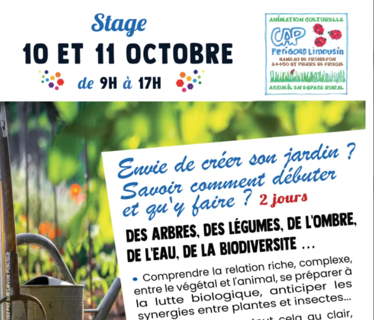 Stage création de jardin