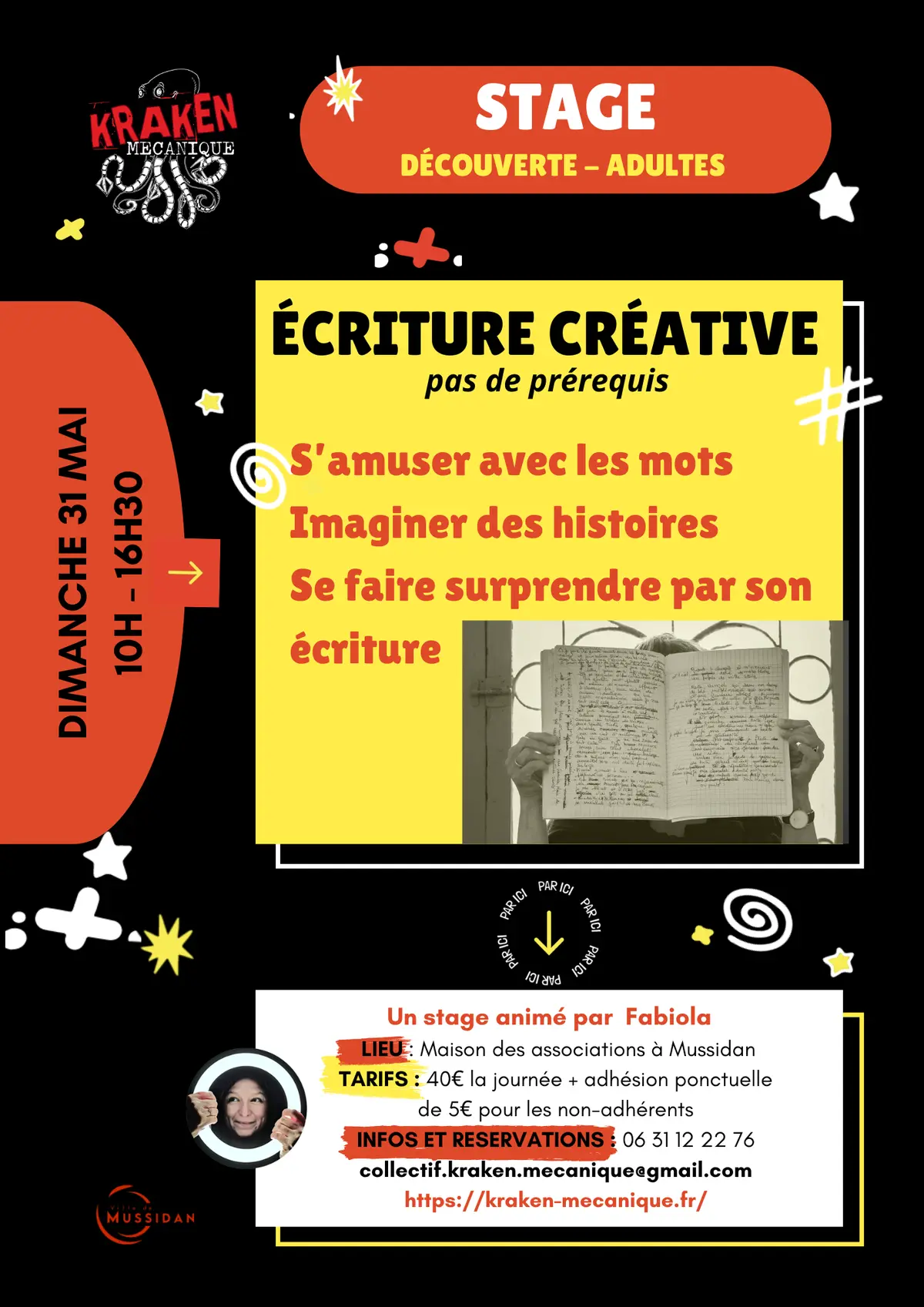 Stage d’écriture créative