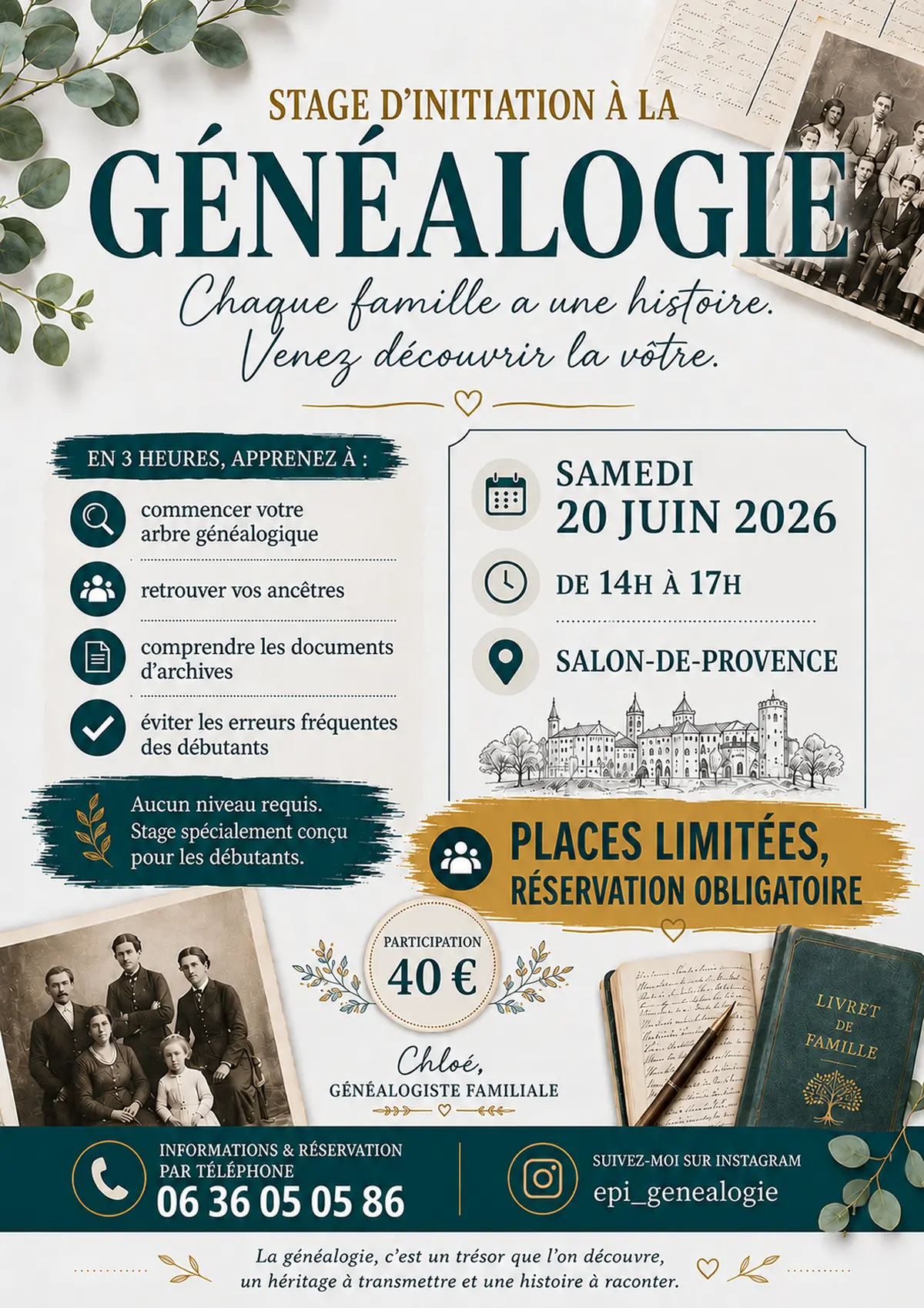 Stage d'initiation à la généalogie