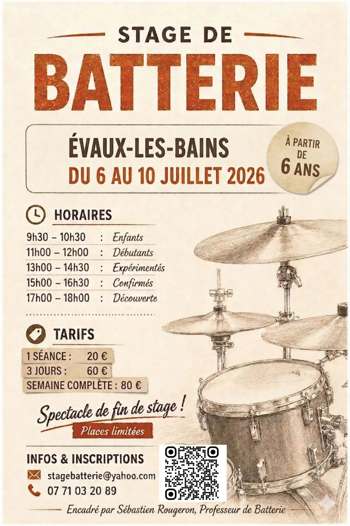 Stage de batterie