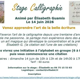 Stage de calligraphie