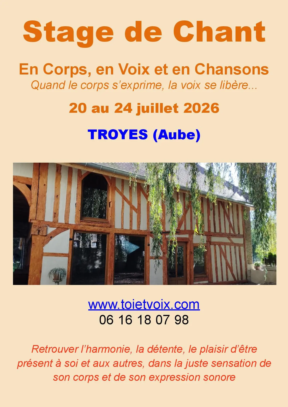 Stage de chant