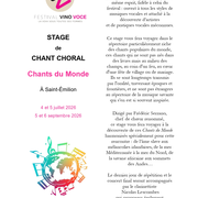 Stage de chant choral par le Festival Vino Voce - Chants du Monde