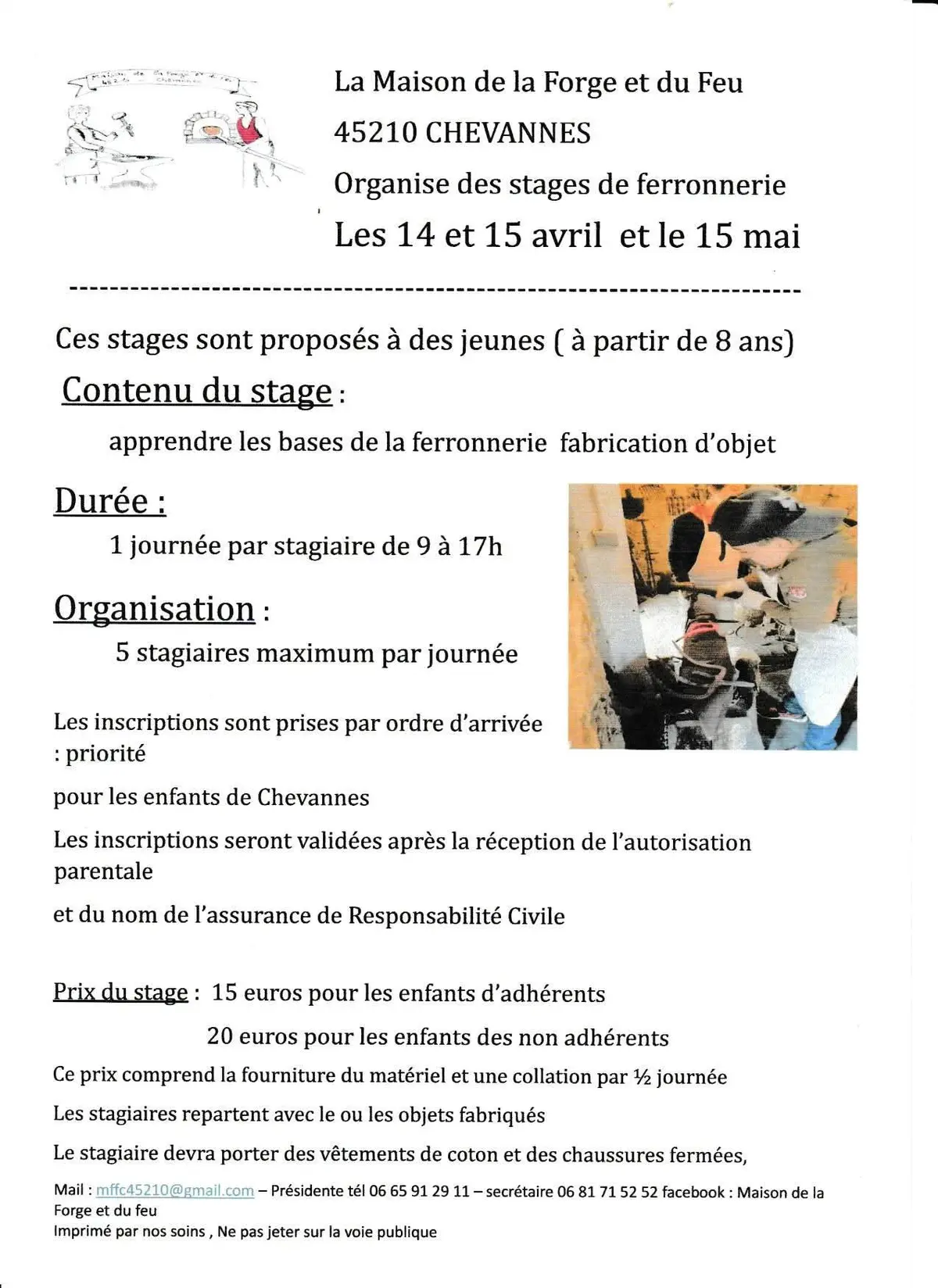 Stage de ferronnerie