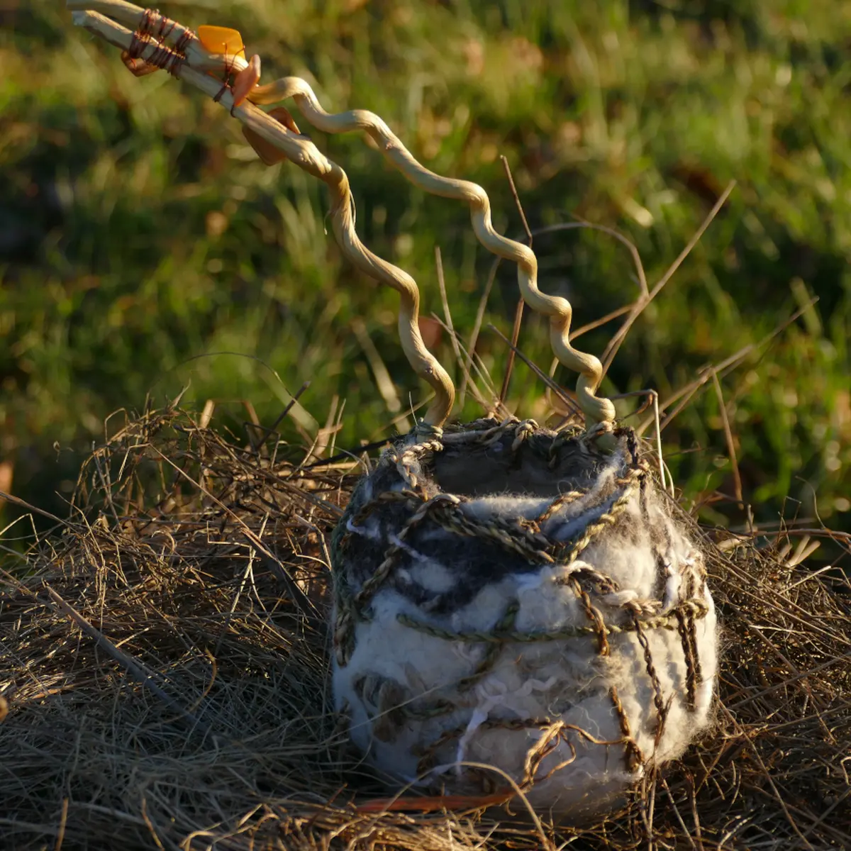 Stage de feutre de laine et tressage végétal