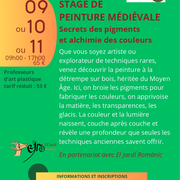 Stage de peinture médiévale Secrets des pigments et alchimie des couleurs au Prieuré des Arts à Saint-Rémy