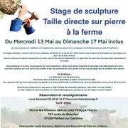 Stage de sculpture sur pierre à la ferme