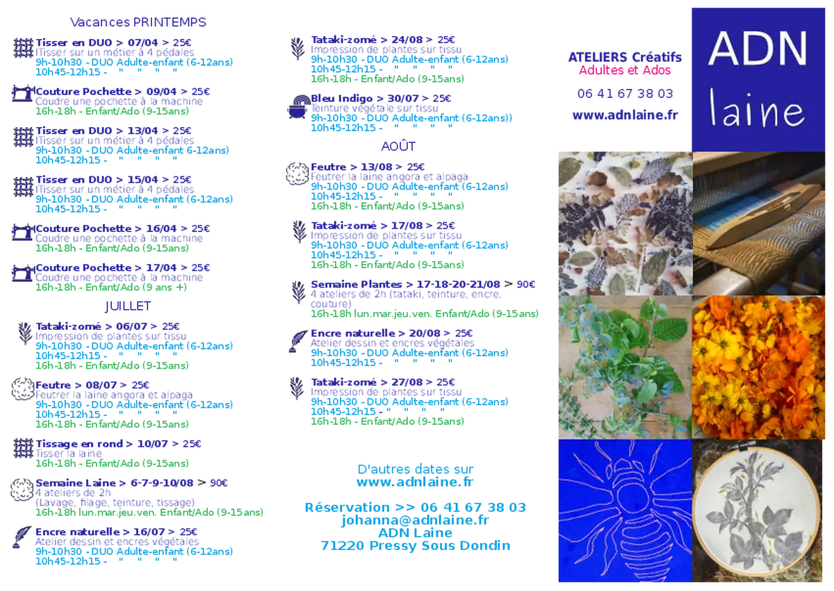 Stage de Teinture Naturelle : Le bleu Indigo