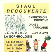 Stage découverte de la sophrologie, expression primitive et danse africaine