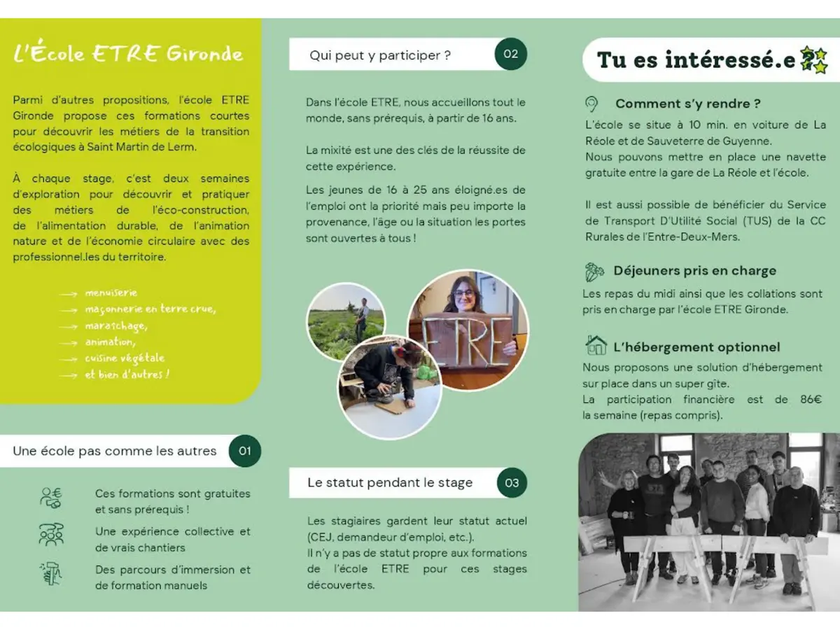 Stage Découverte métiers de la transition Ecologique