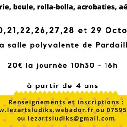 Stage des arts du cirque avec Lezarts Ludiks
