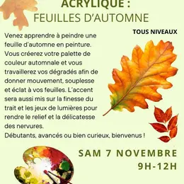 Stage dessin : Acrylique, feuilles d'automne par Floriane VIRGO