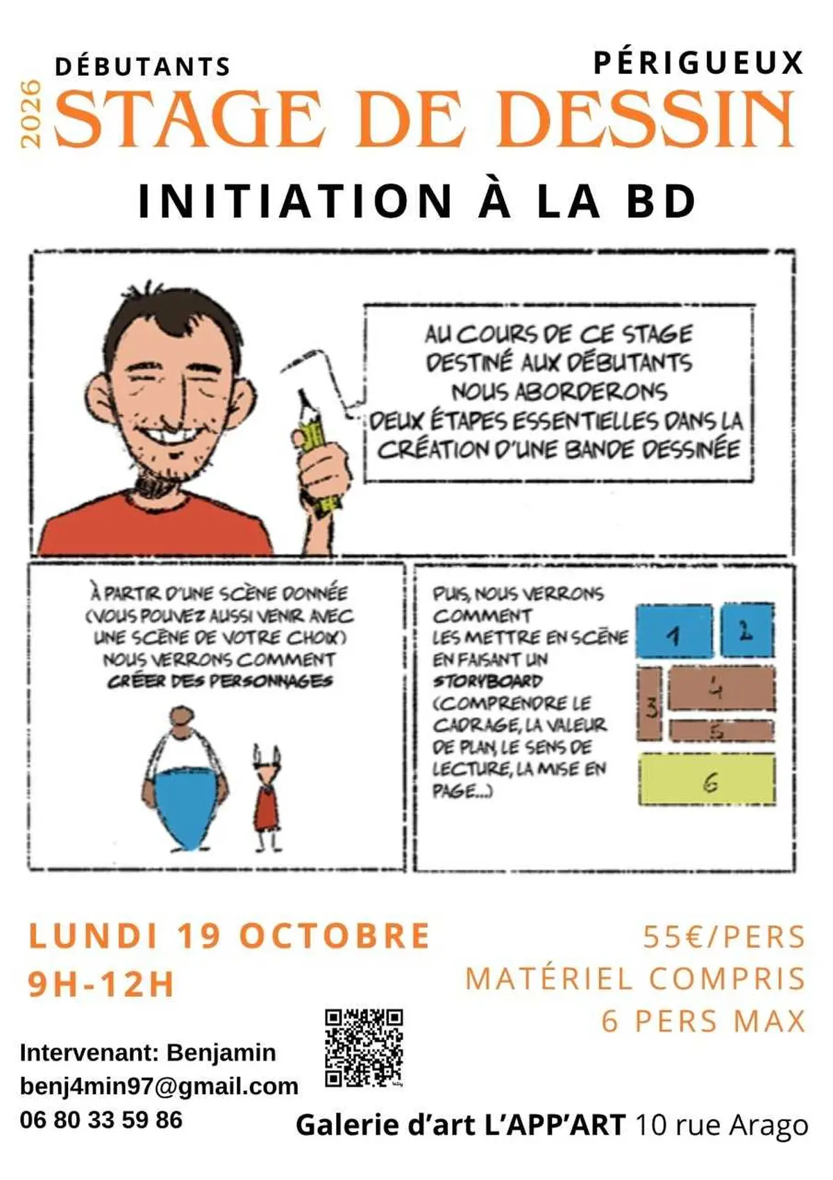 Stage dessin : Initiation à la BD par Floriane VIRGO