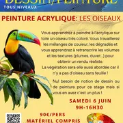 Stage dessin-peinture : Peinture Acrylique - Les oiseaux
