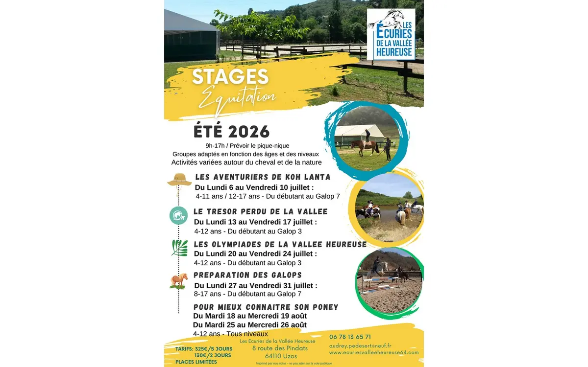 Stage Equitation Eté 2026
