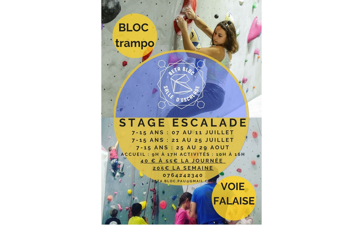 Stage Escalade vacances