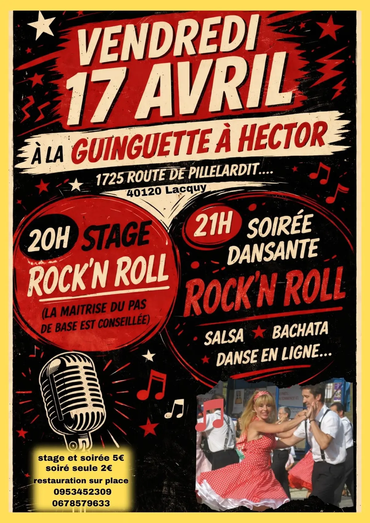 Stage et soirée dansante Rock'n roll
