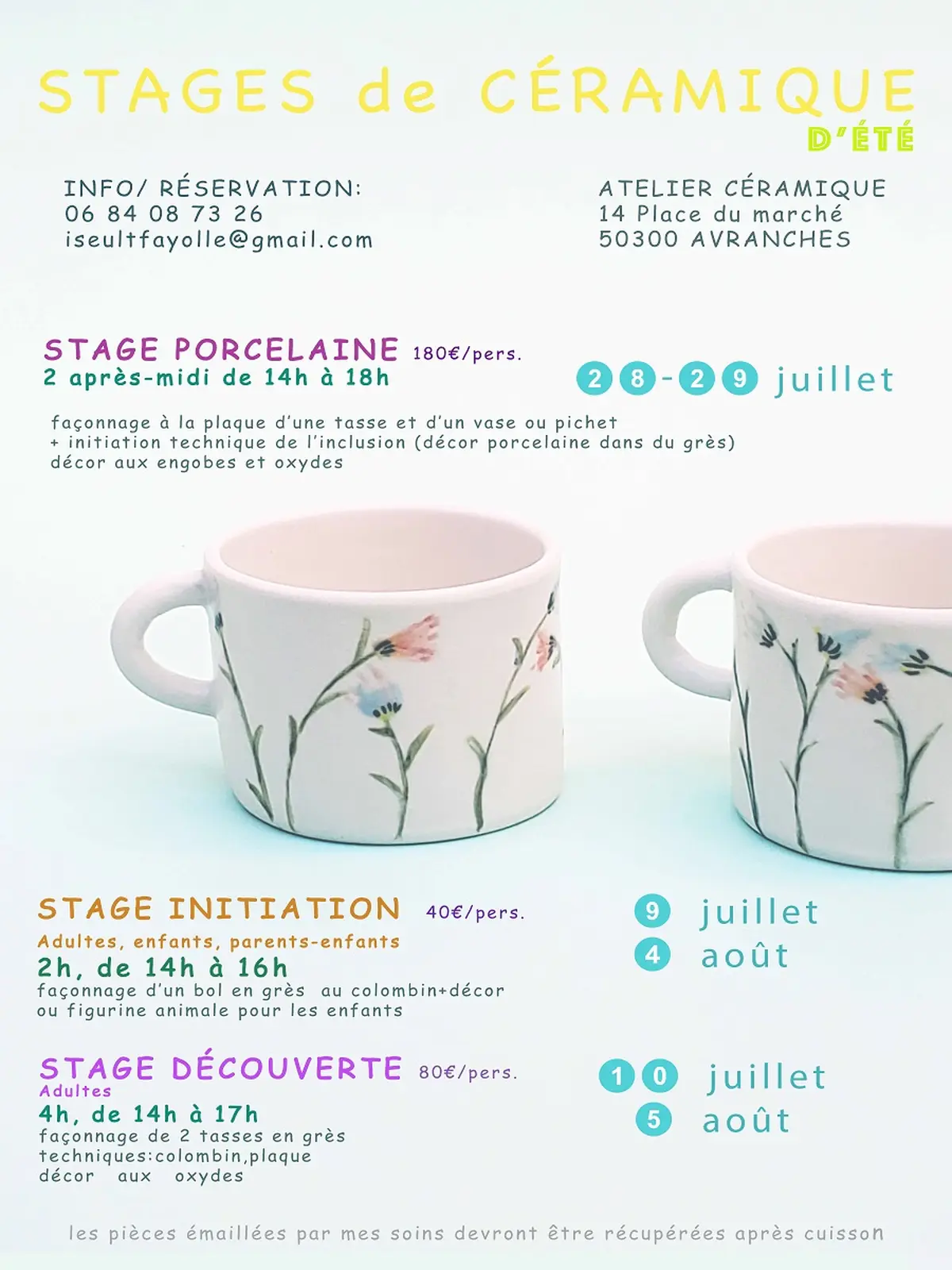 Stage initiation céramique