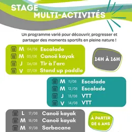 Stage multi-activités