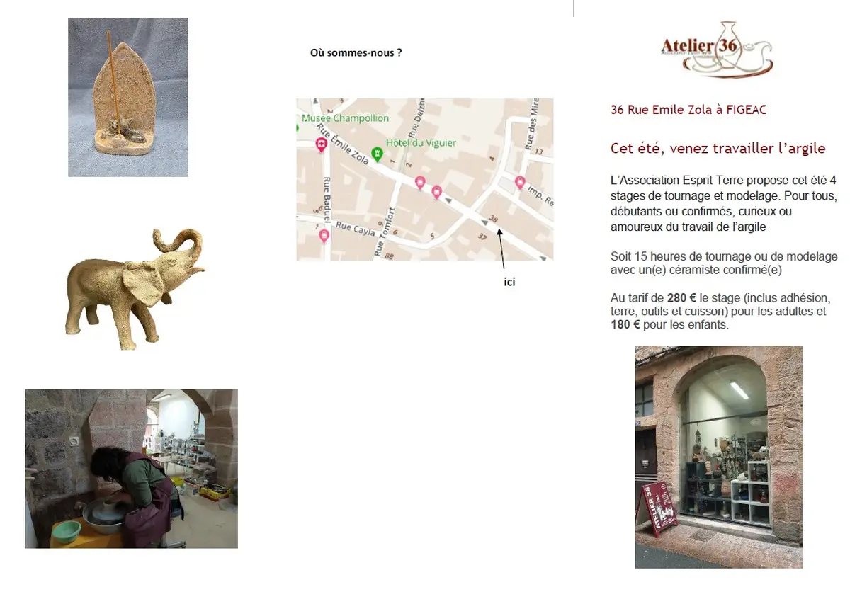 Stage poterie à Figeac avec Esprit Terre
