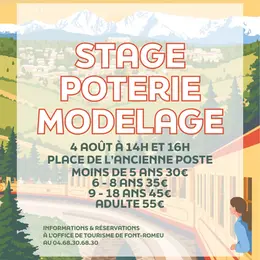 Stage Poterie Modelage - Mardi 4 Août