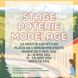 Stage Poterie Modelage - Mercredi 12 Août