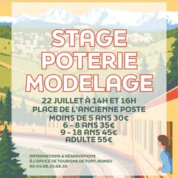 Stage Poterie Modelage - Mercredi 22 Juillet