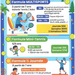 Stage tennis et multi-activités