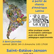 Stage vocal et rythmique à partir de chants d'Amérique Latine
