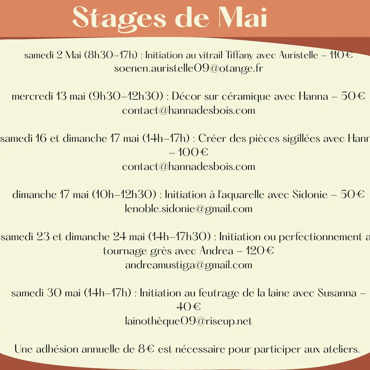 Stages Au Divin Bazar