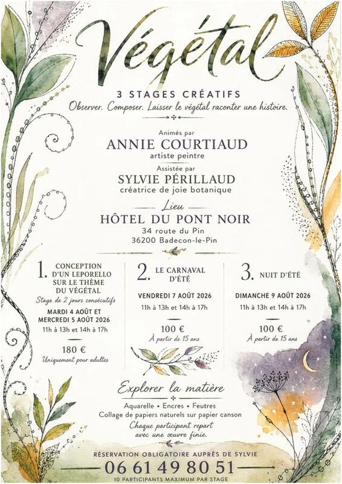 Stages créatifs