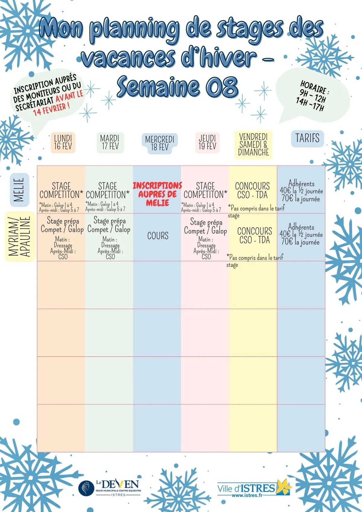 Stages d'hiver au Deven
