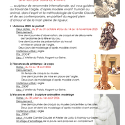 stages de modelage par Les Amis du Musée Camille Claudel à Nogent-sur-Seine