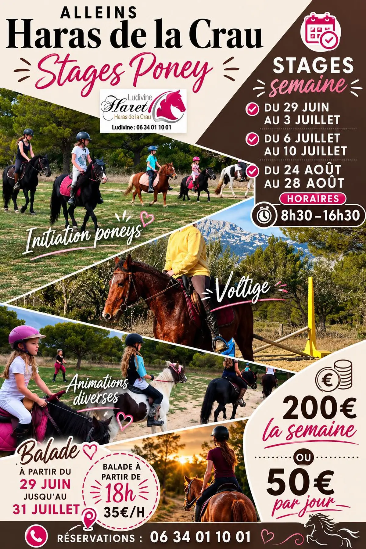 Stages poney au Haras de La Crau
