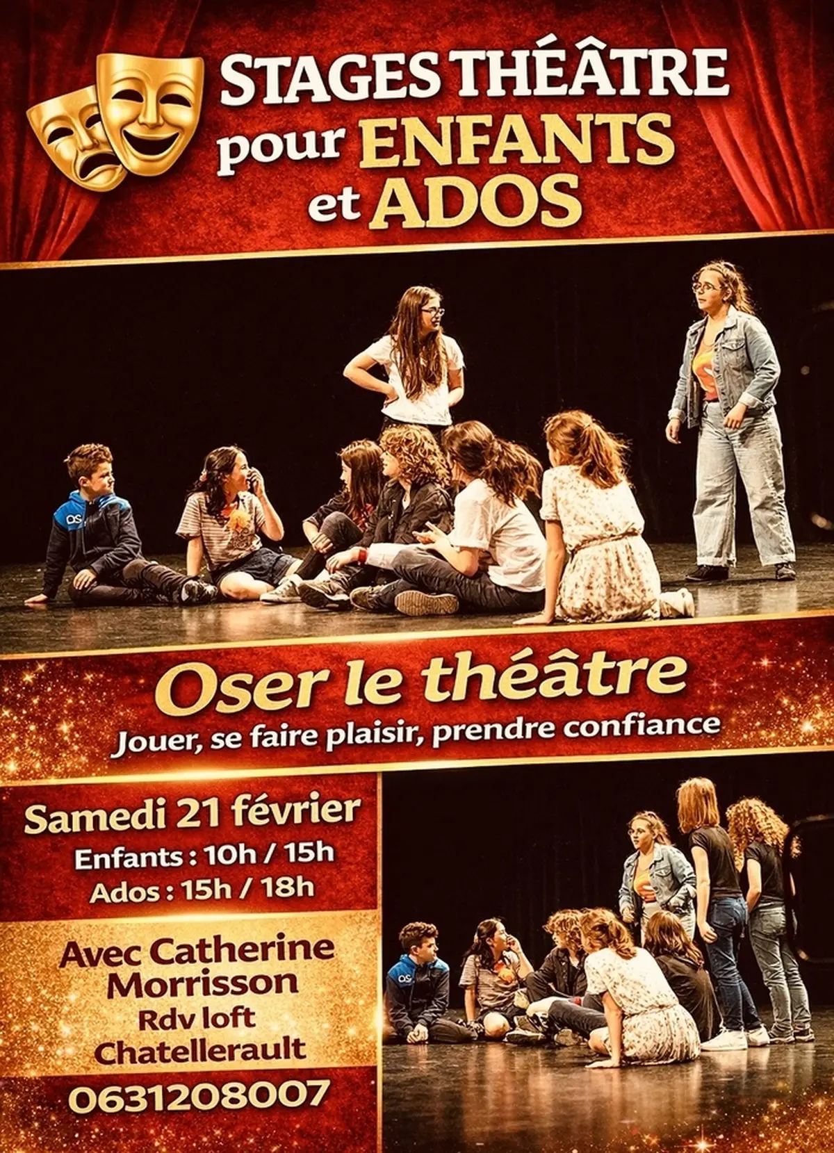 Stages théâtre enfants et adolescents