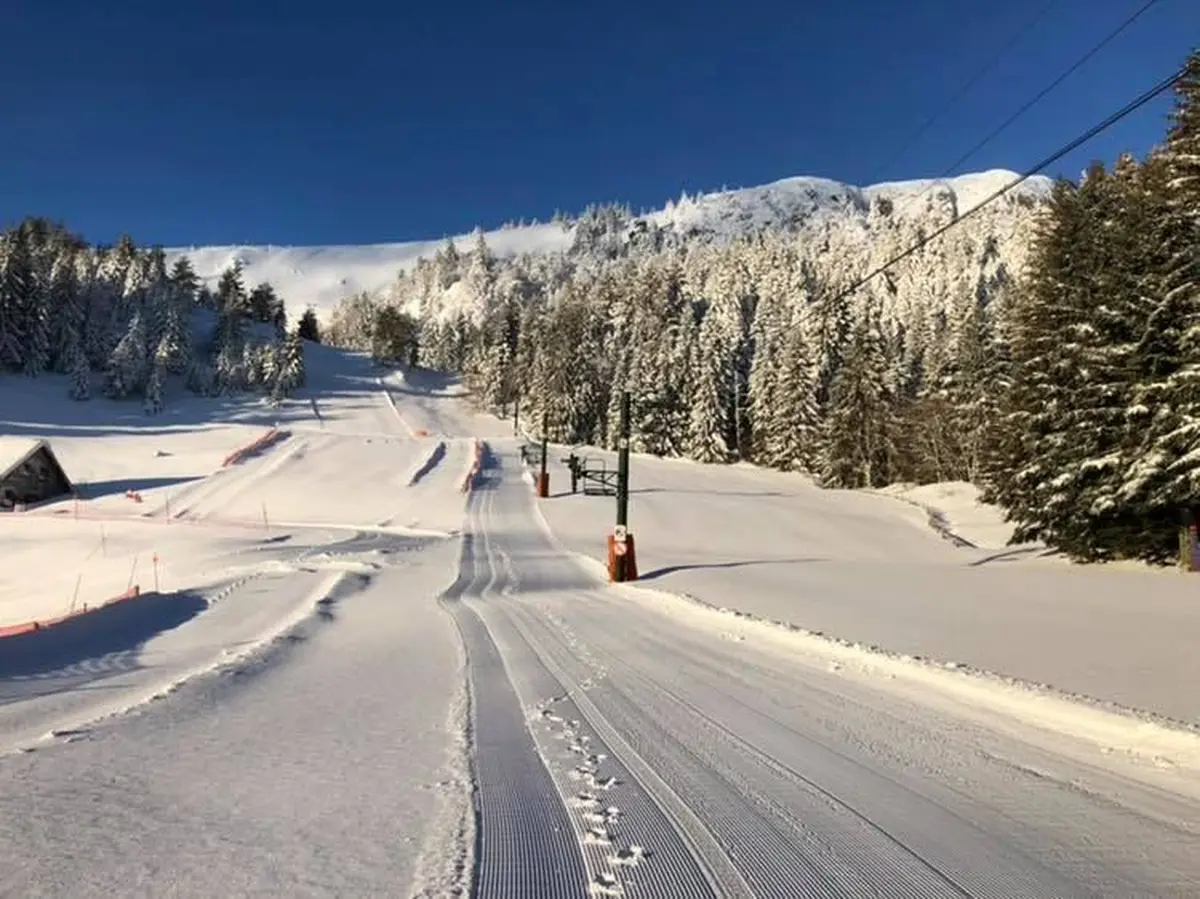 Vue sur les pistes depuis le téléski