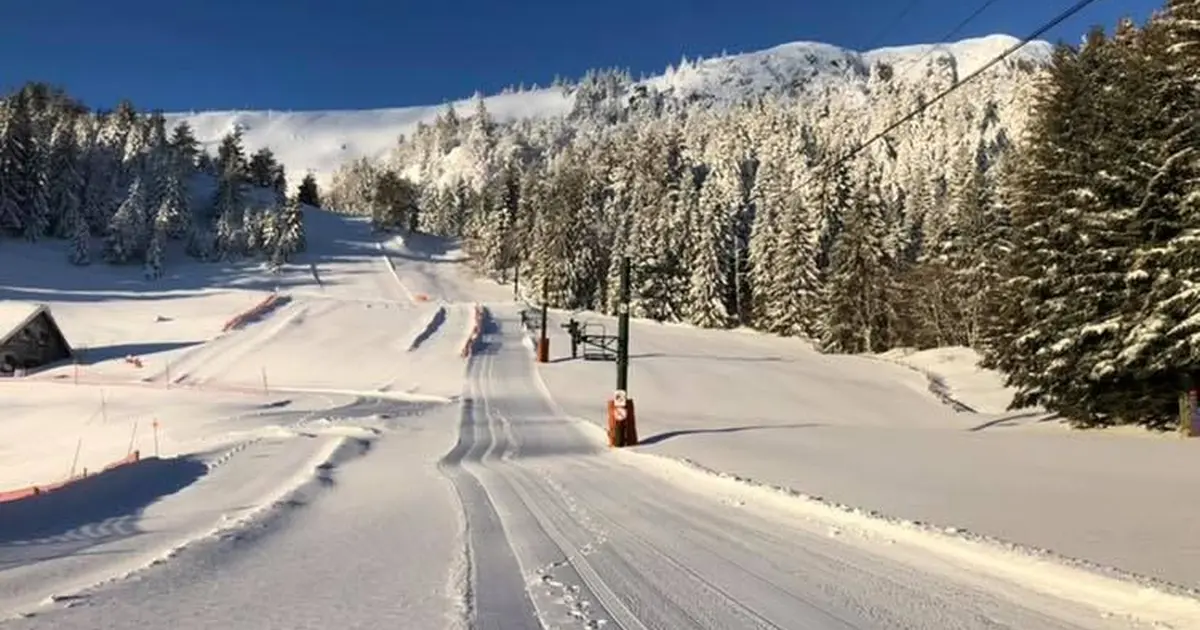 Vue sur les pistes depuis le téléski