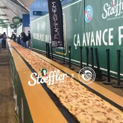 Stoeffler bat le record du monde de la plus longue tarte flambée !