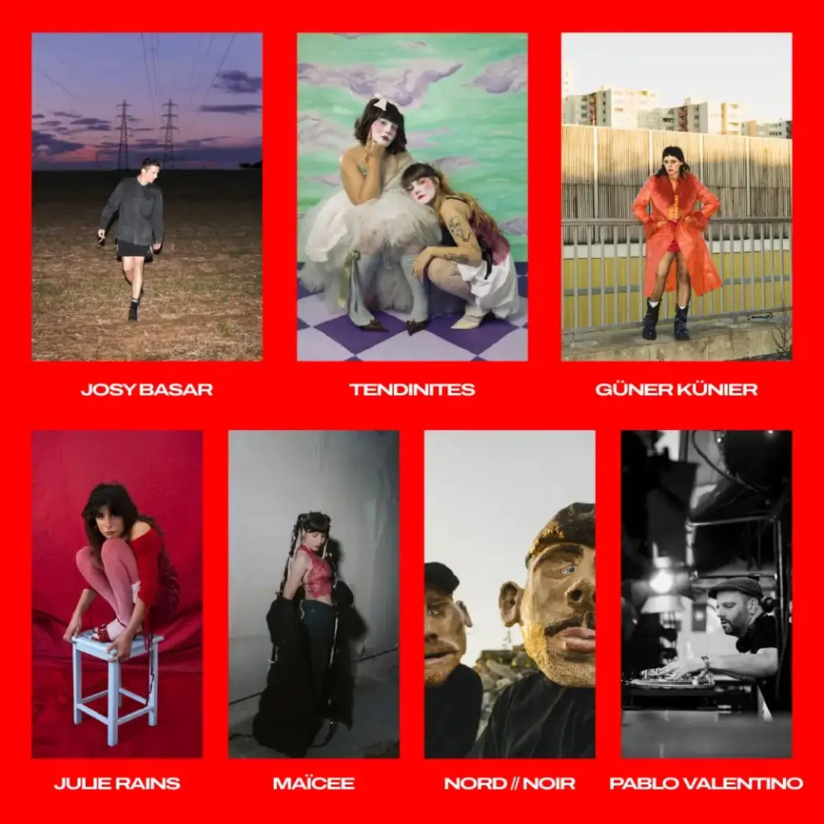 Strasbourg Music Week 2026 : Josy Basar + Tendinites + Julie Rains + Güner Künier + Maïcee + Nord//Noir + Pablo Valentino