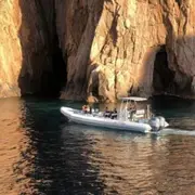 Sunset Calanques de Piana baignade et apéritif en semi-rigide