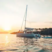 Sunset en catamaran avec paddle depuis Marseille