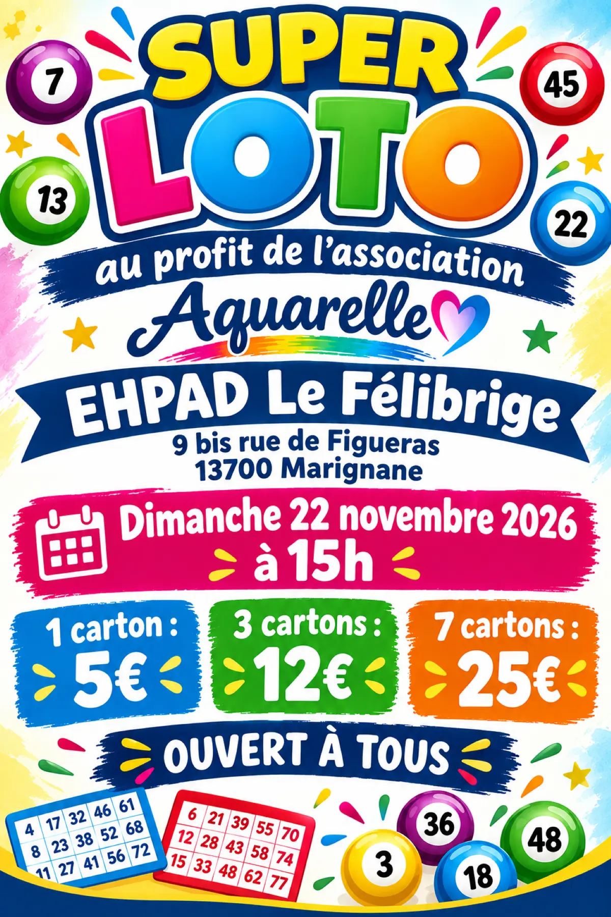 Super loto à la maison de retraite Le Félibrige