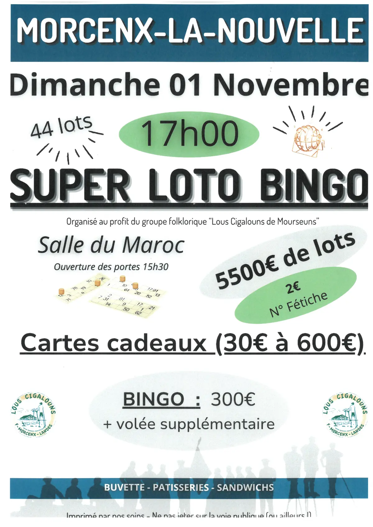 Super Loto Bingo  de Los Cigalouns de Mourseuns