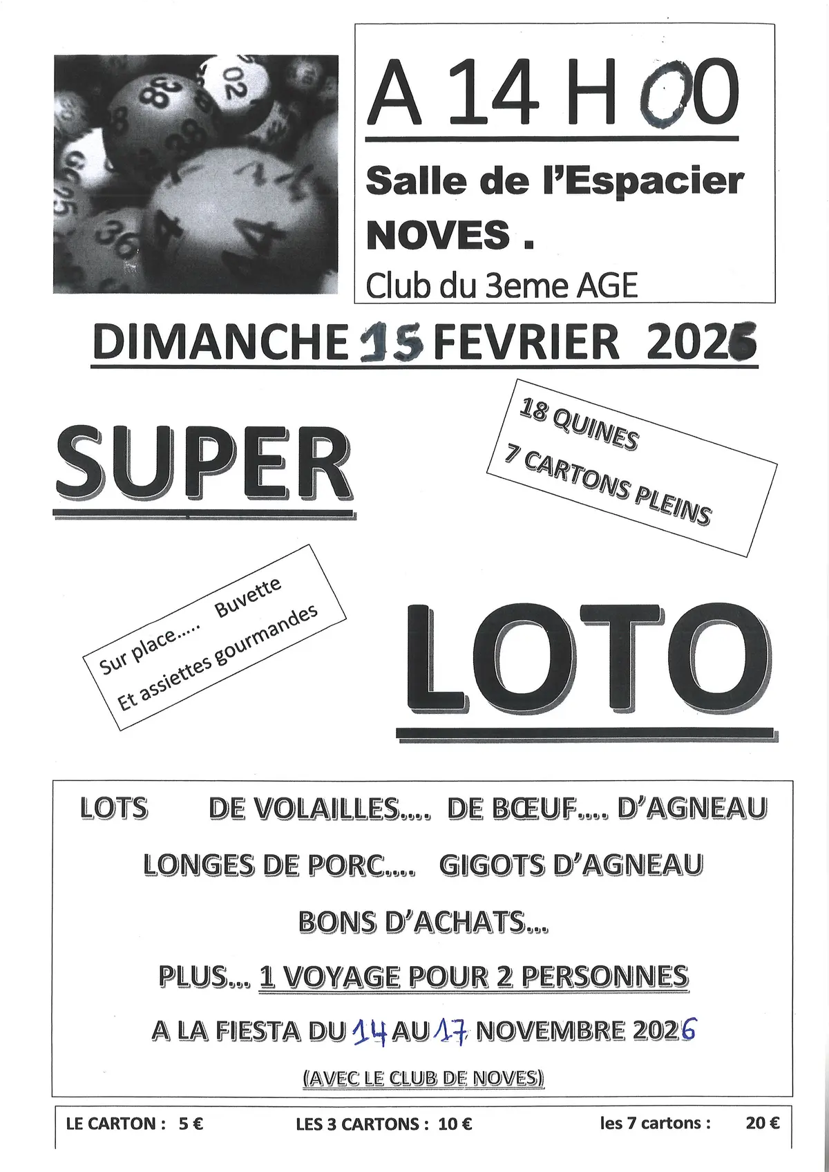 Super Loto, Club du 3ème âge