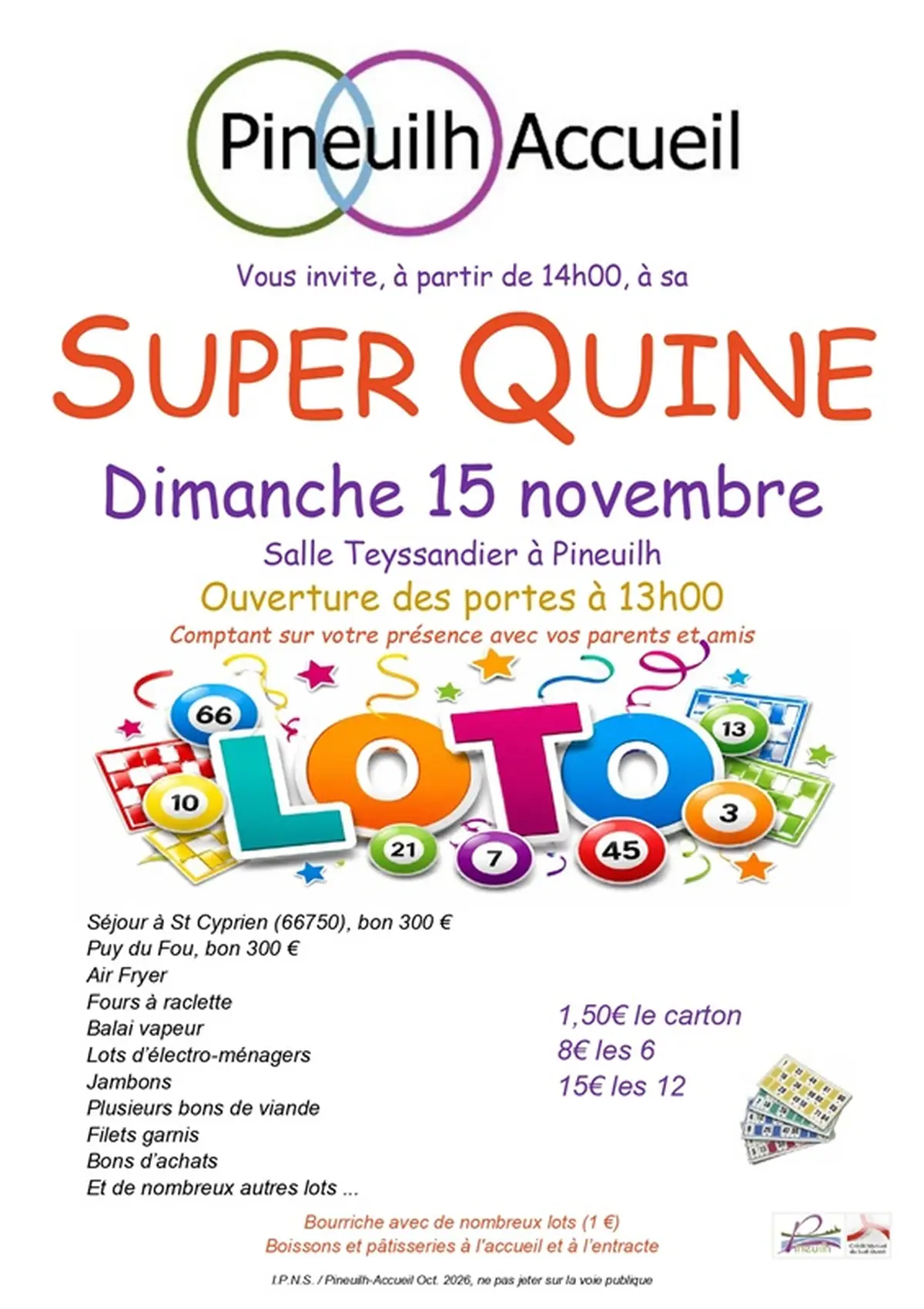 Super quine de Pineuilh Accueil