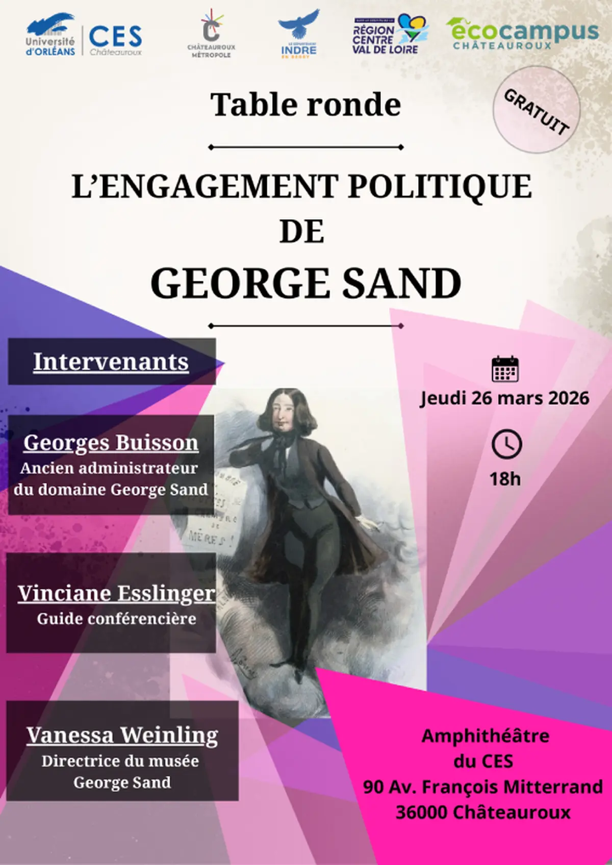 Table ronde : L'engagement politique de George Sand